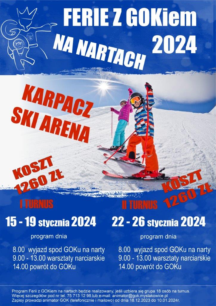 Ferie z GOKiem na nartach 2024