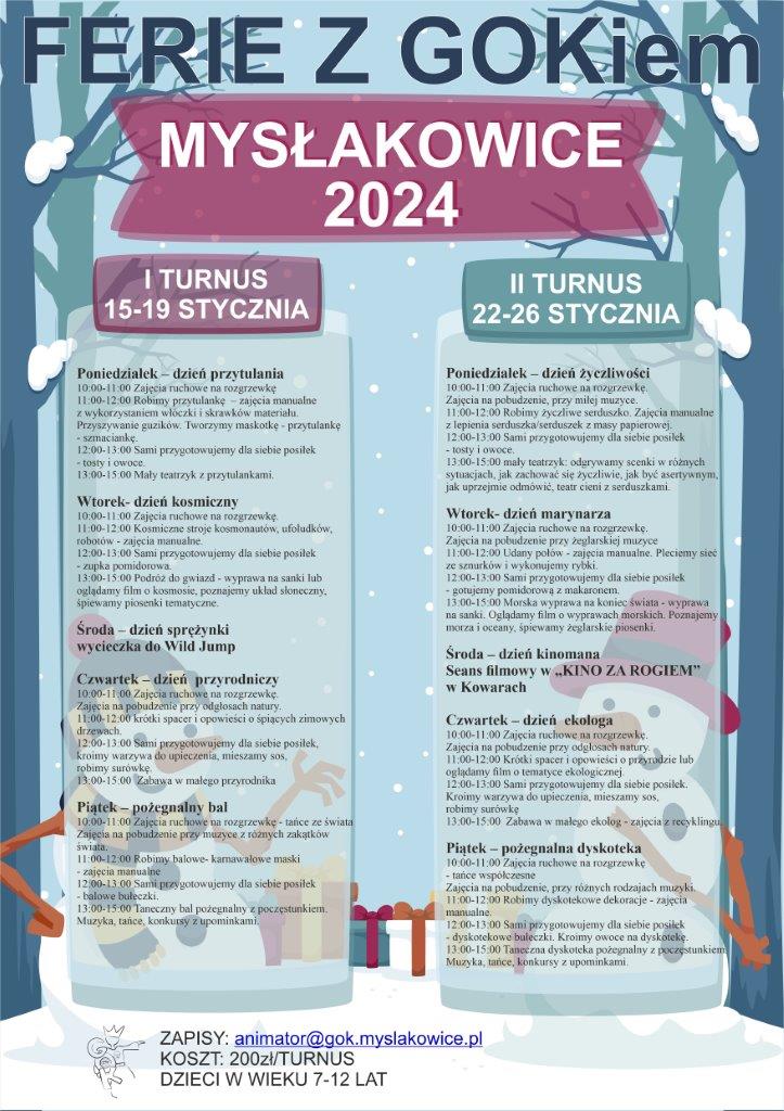 Ferie z gokiem 2024 Mysłakowice