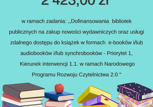 Dofinansowanie bibliotek